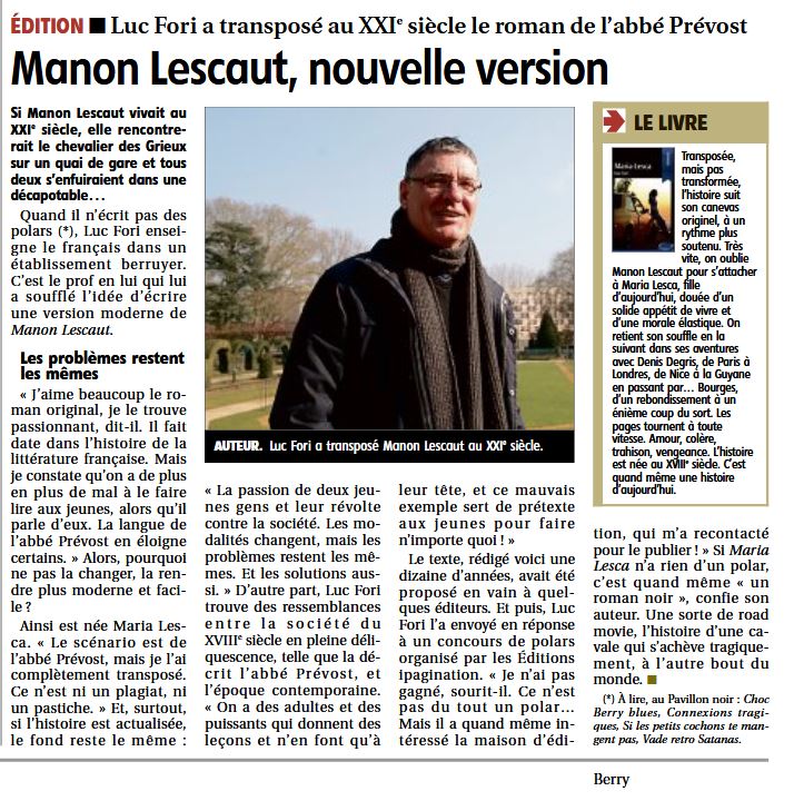 Article de presse Maria Lesca